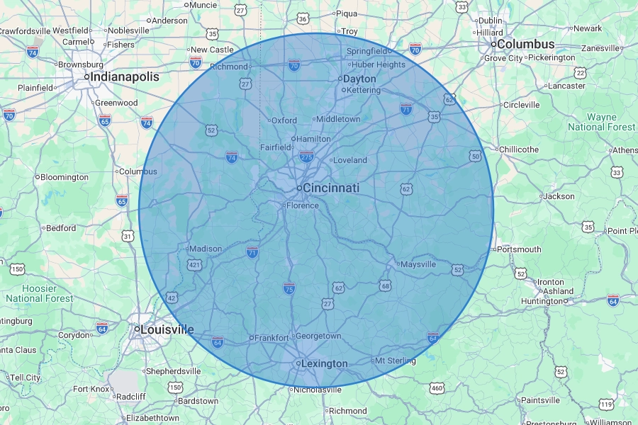 Tri-Shield Services service area map